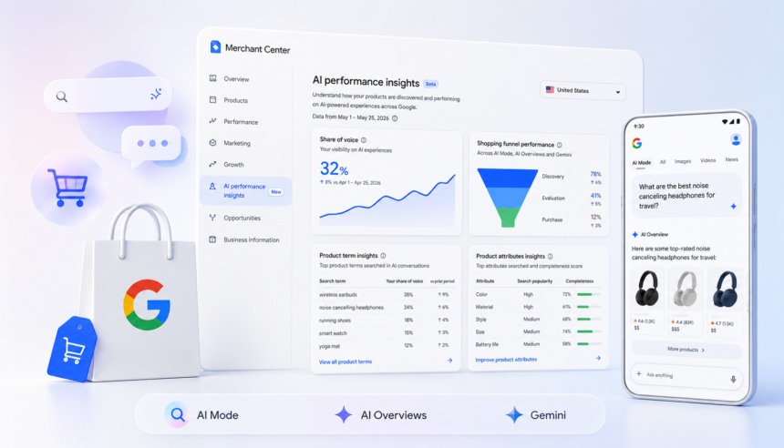 Google внедряет AI-отчёты в Merchant Center для ритейлеров