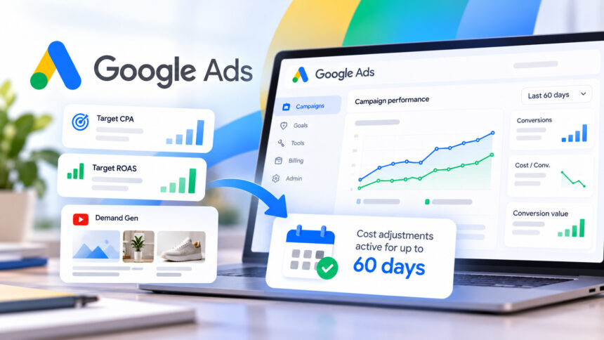 Google Ads увеличил период корректировок затрат для Demand Gen до 60 дней